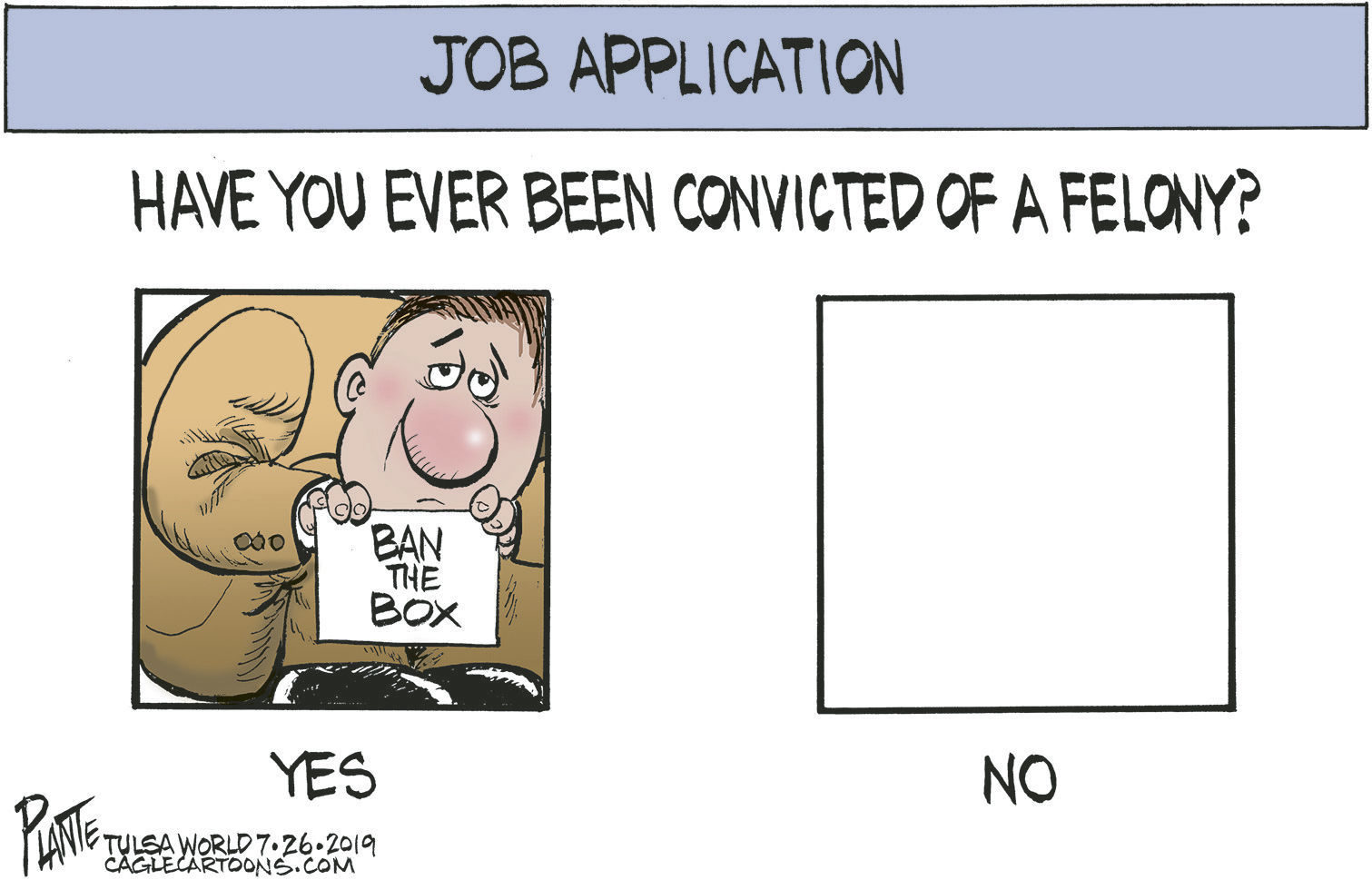 Bruce Plante Cartoon: Ban the Box